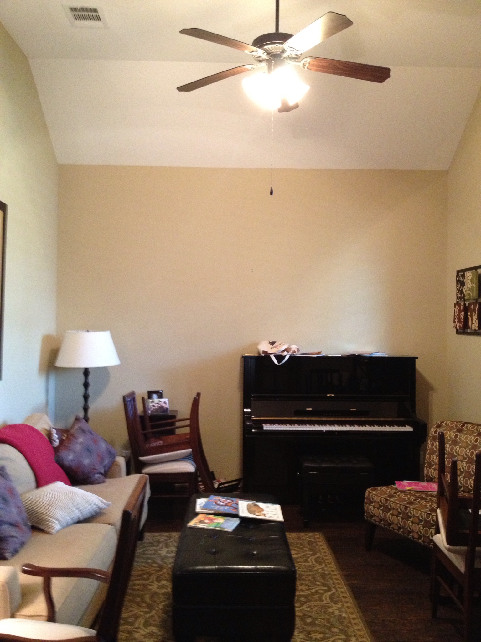 Round Rock Sitting/Piano Room Austin Interior Design by Adentro Designs